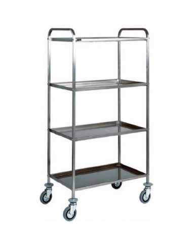 Carrello di servizio - In acciaio inox AISI 304...
