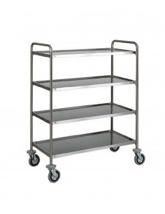 Carrello di servizio - In acciaio inox AISI 304 - 4...