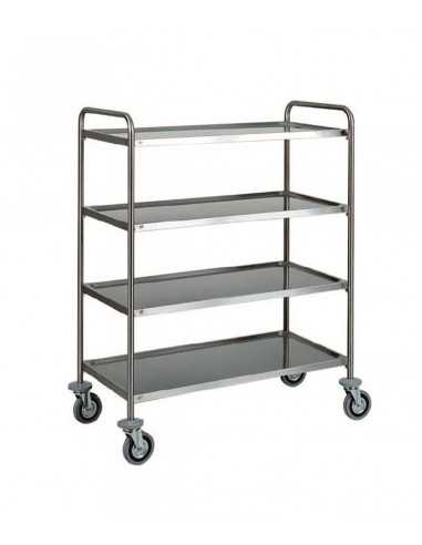 Carrello di servizio - In acciaio inox AISI 304...