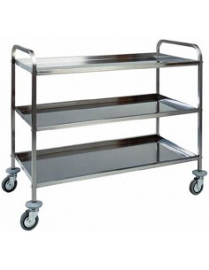 Service trolley - AISI 304 stainless steel - Tubular...