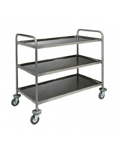 Service trolley - AISI 304 stainless steel - 3...