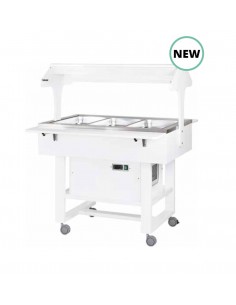 Refrigerated trolley - Multilayer wood - With dome and...