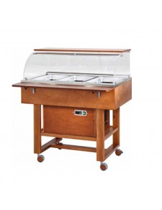 Refrigerated trolley - Multilayer wood - With dome -...