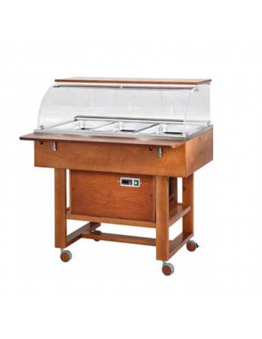 Refrigerated trolley - Multilayer wood - With...