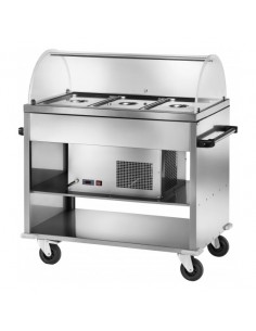 Refrigerated trolley - Stainless steel - Temperature...