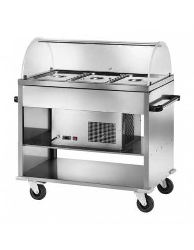 Carro refrigerado - Acero inoxidable -...
