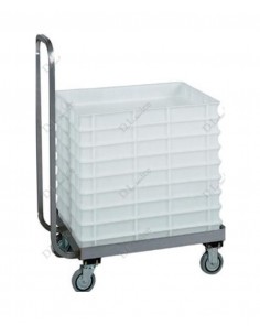 Pizza dough trolley with 60x 40 cm cassettes - With...
