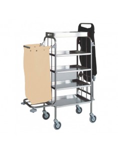 Carrello portabiancheria - Struttura e ripiani in acciaio...