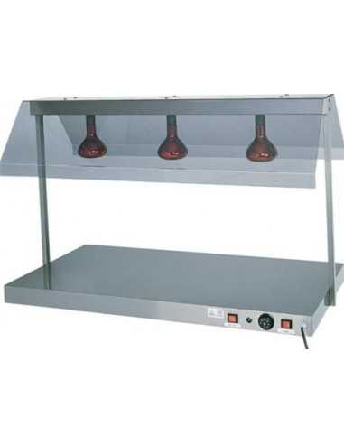 Infrared lamps - stainless steel hot top with...