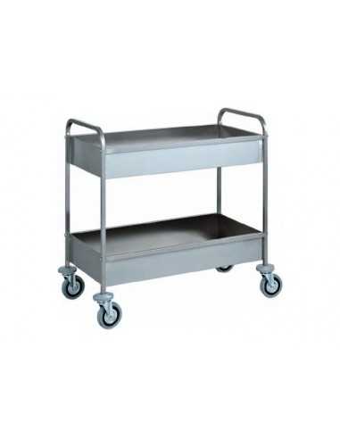 Carrello di servizio per sbarazzo - In acciaio...